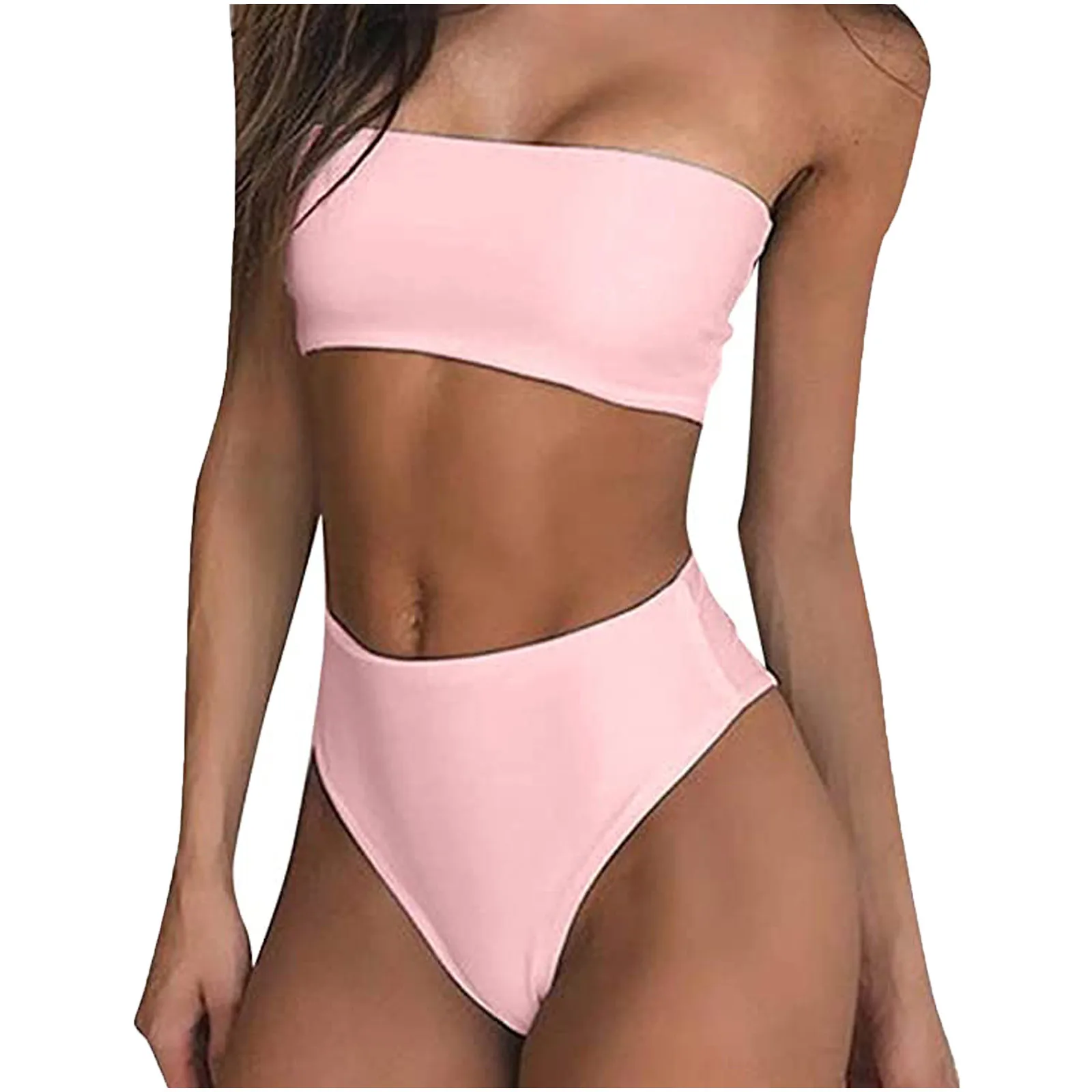 

Fashion Sexy Women Swimwear Solid Bikini 2021 Push-Up Padded Swimwear Swimsuit Set Beach Wear Bathing Suit кђпалник E2