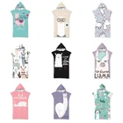 Банное полотенце из микрофибры с принтом альпака, пляжное полотенце для взрослых, сменный халат, плащи, полотенце с капюшоном для плавания, тренажерного зала, фитнеса