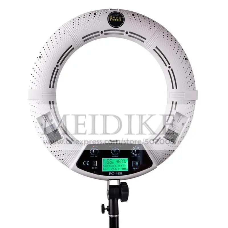 

Yidoblo FC-480 RGB APP Control Ring Light LED Video Light Beauty nail skin Photography Movie Studio Ring lamp Kit with tripod