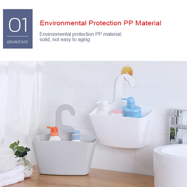 2 шт. Пластик Душ висит Caddy органайзер хранилище сумочка корзина для Ванная