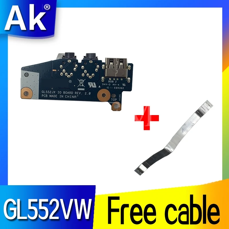 USB плата аудио разъем для For Asus GL552 GL552V GL552VX GL552VW ZX50V ноутбук 100% TESED OK Бесплатный