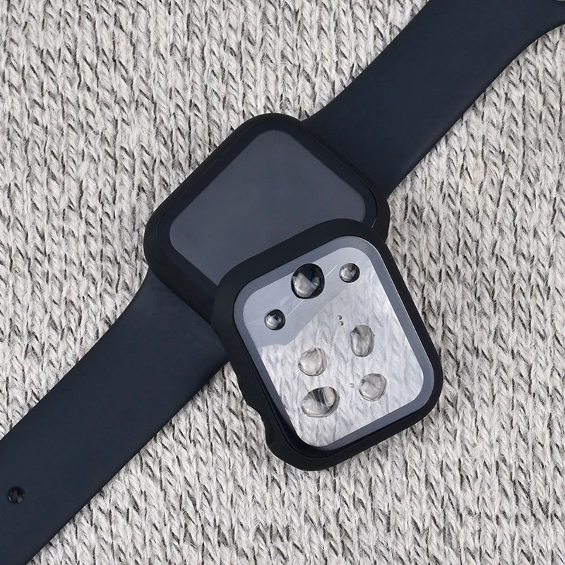 Чехол + закаленное стекло для Apple Watch 44 мм 40 Series 5 4 3 2 1 Защитная пленка экрана чехол