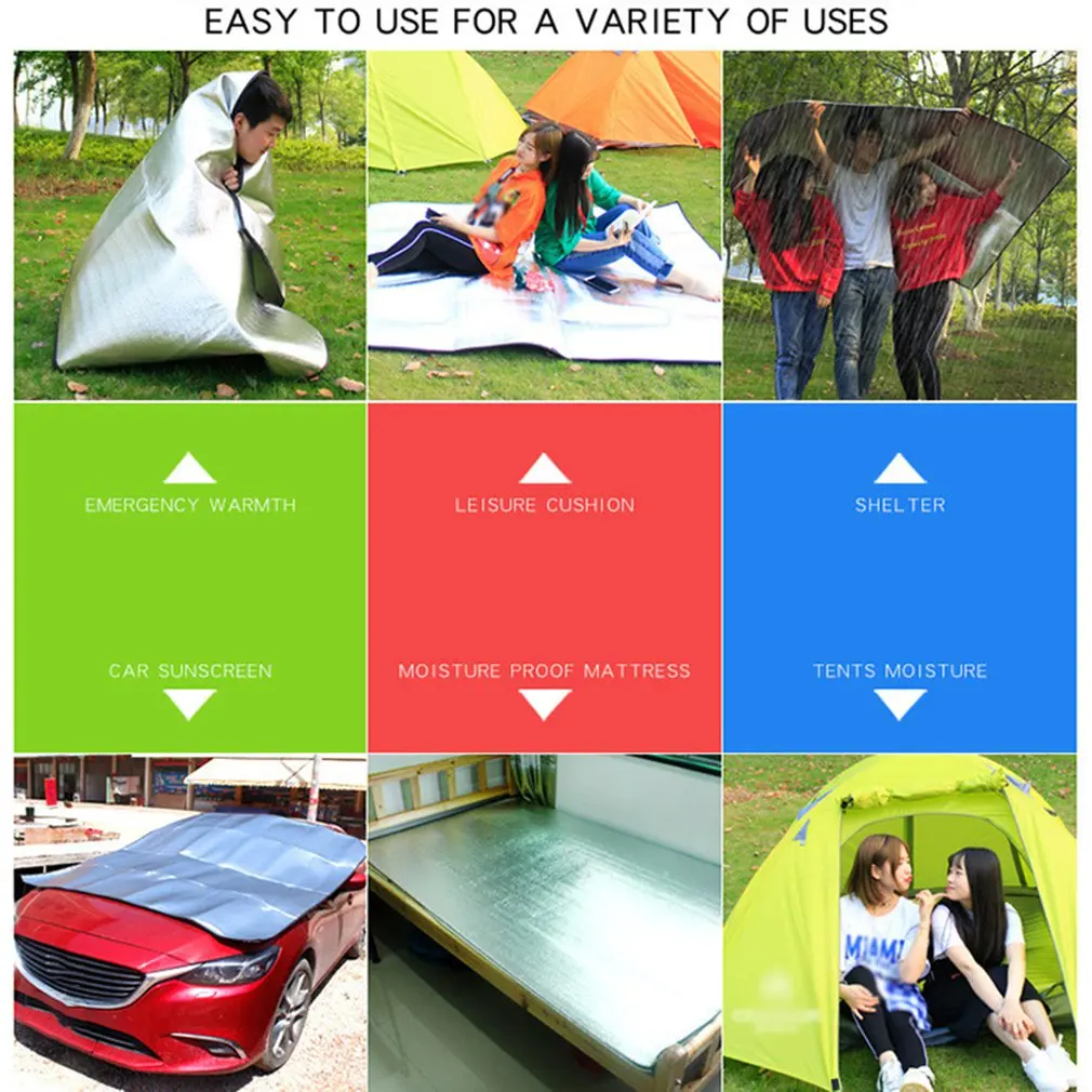 

2021 New Mat Double-sided Aluminum Film EVA Moisture-proof Mat Camping Tent Camp Mat Picnic Easy To Carry