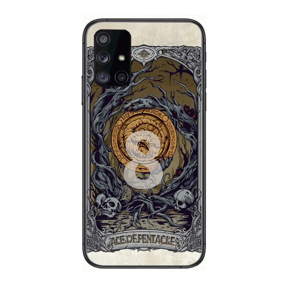 

Tarot Mystery Totem Phone Case Hull For Samsung Galaxy A 90 50 51 20 71 70 40 30 10 80 E 5G S Black Shell Art Cell Cover