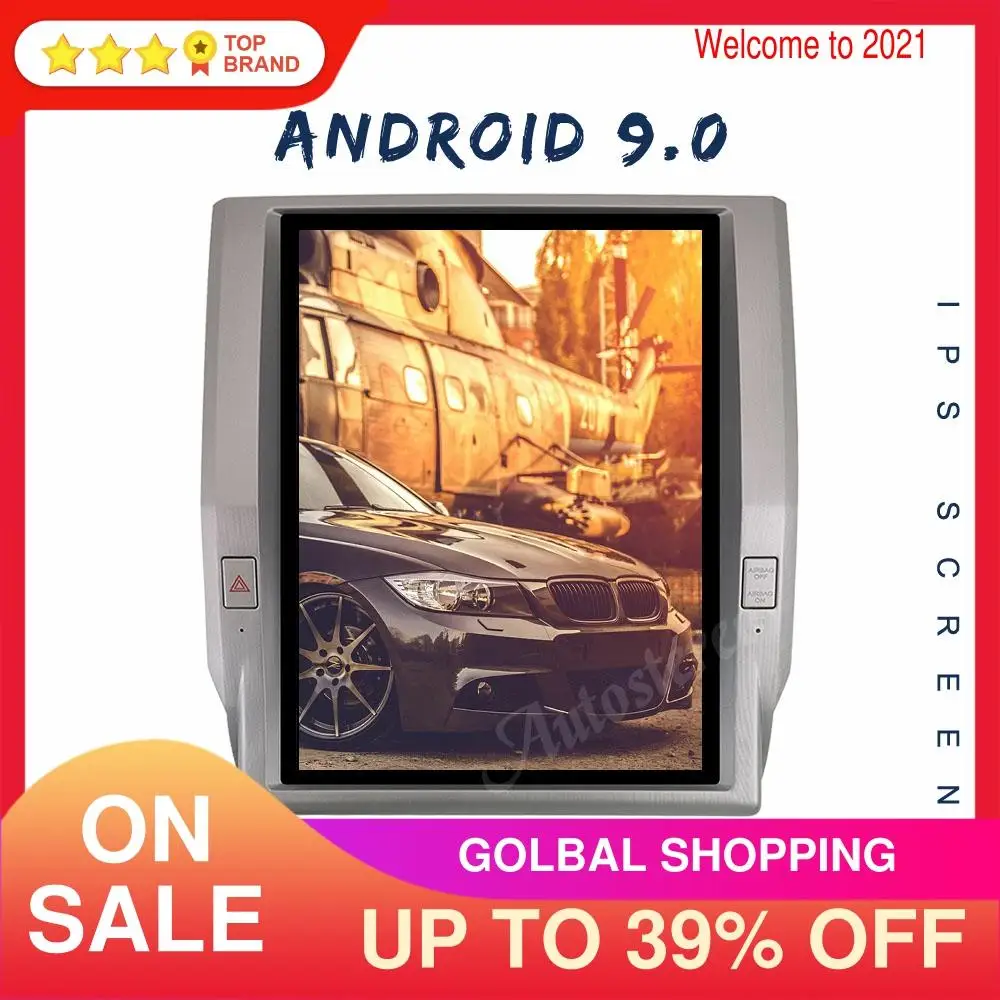 

4 + 128 ГБ Android 9,0 для Toyota Tundra 2014-2020 Tesla стиль Автомобильный GPS навигация Авто Радио Стерео головное устройство мультимедийный плеер DSP