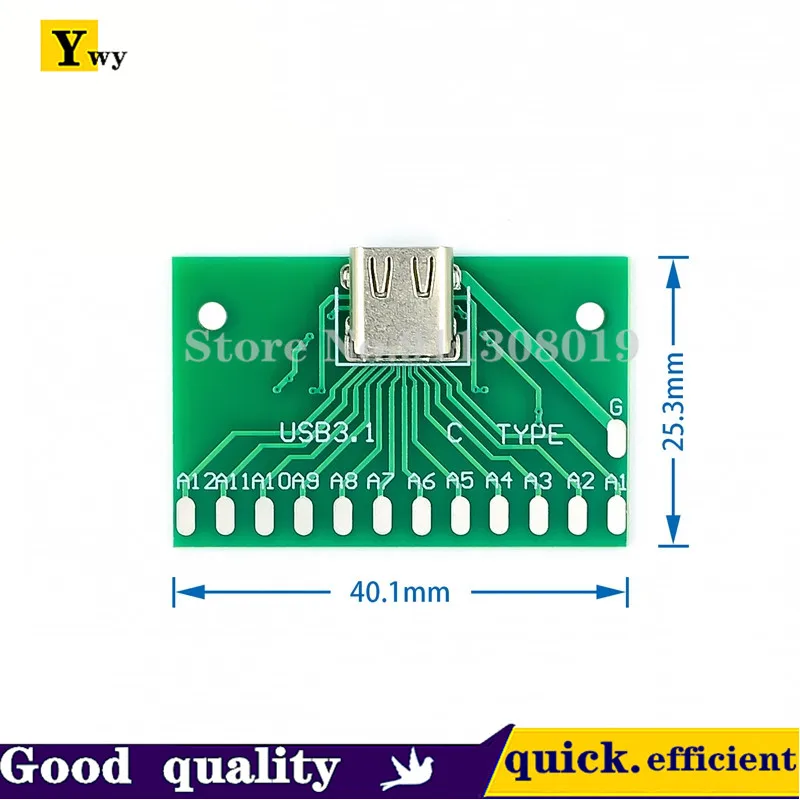 TYPE C женский тестовая Плата USB 3 1 с печатной платы 24P Женский разъем адаптера доска