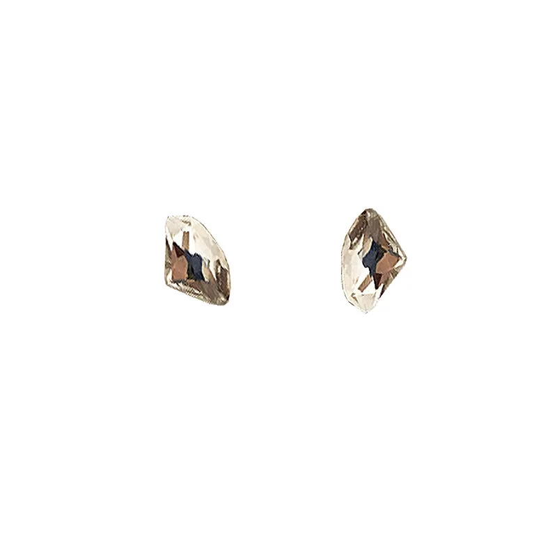 

Origin Summer Korean Fashion Irregular Rhinestone Transparent Stud Earings for Women Minimalist Asymmetric Earings Jewelry