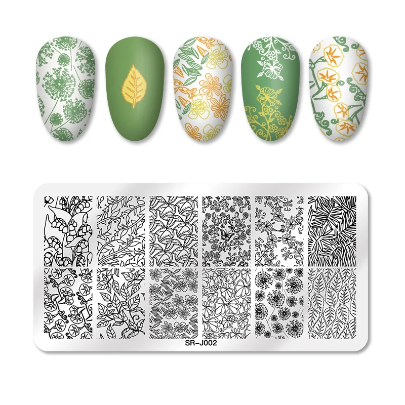 1 шт. кружева цветок животных ногтей штамповки пластины бабочка изображения