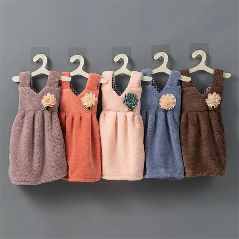 Милое Платье полотенце для рук мультяшное детей впитывающее из микрофибры