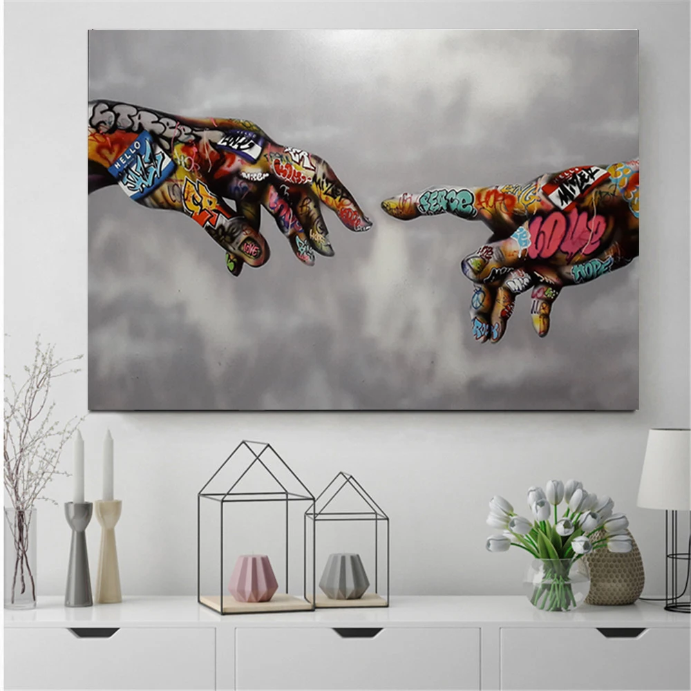Постер граффити картина в стиле поп арт уличное искусство городское на холсте