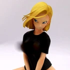 16 масштаб DBZ блестящая GLAMOURS Android 18 колени черная Сексуальная футболка Смола GK Модель Фигурки Коллекция аниме фигурки