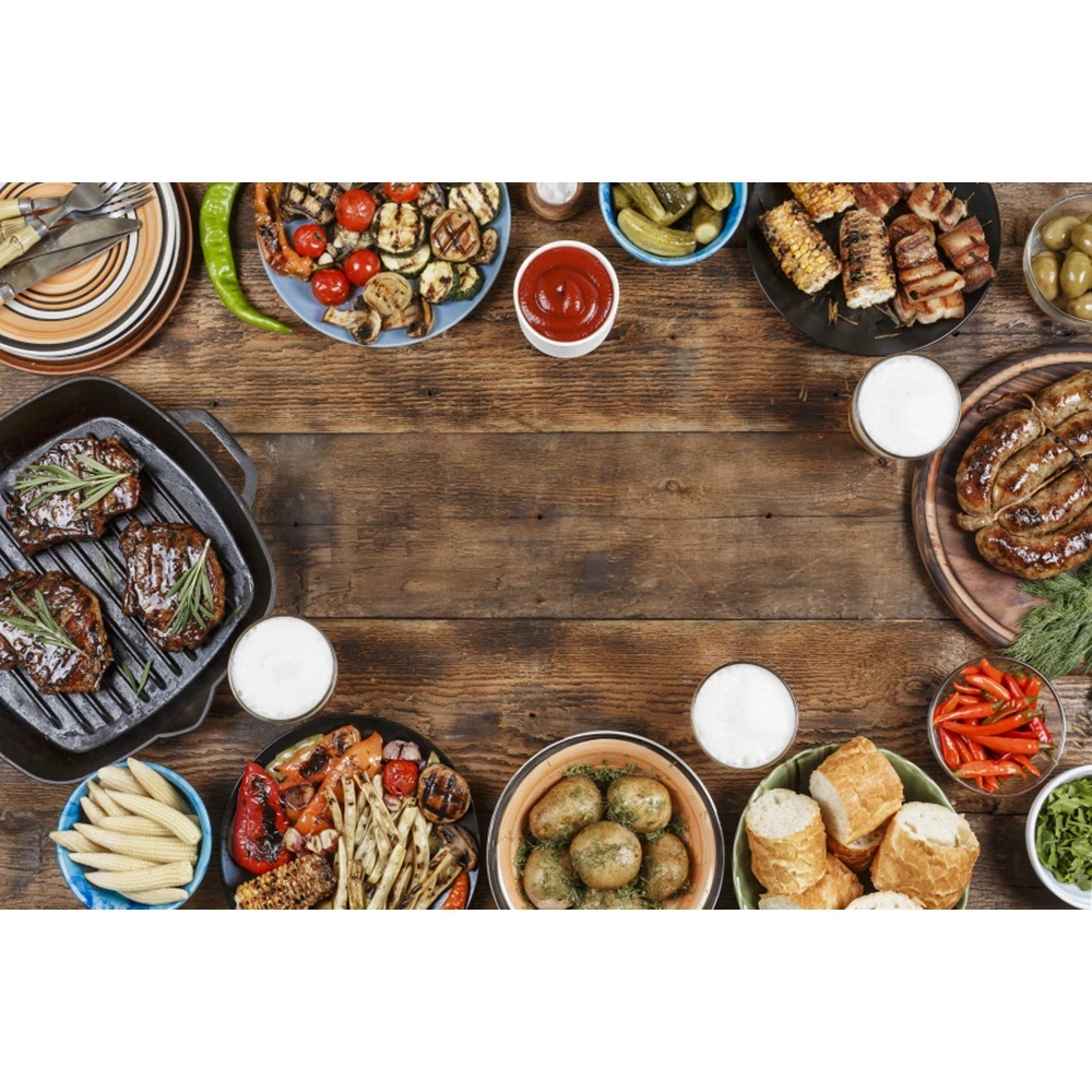 Фоны для фотосъемки Yeele с едой овощами рыбками ресторанов кухни | Электроника