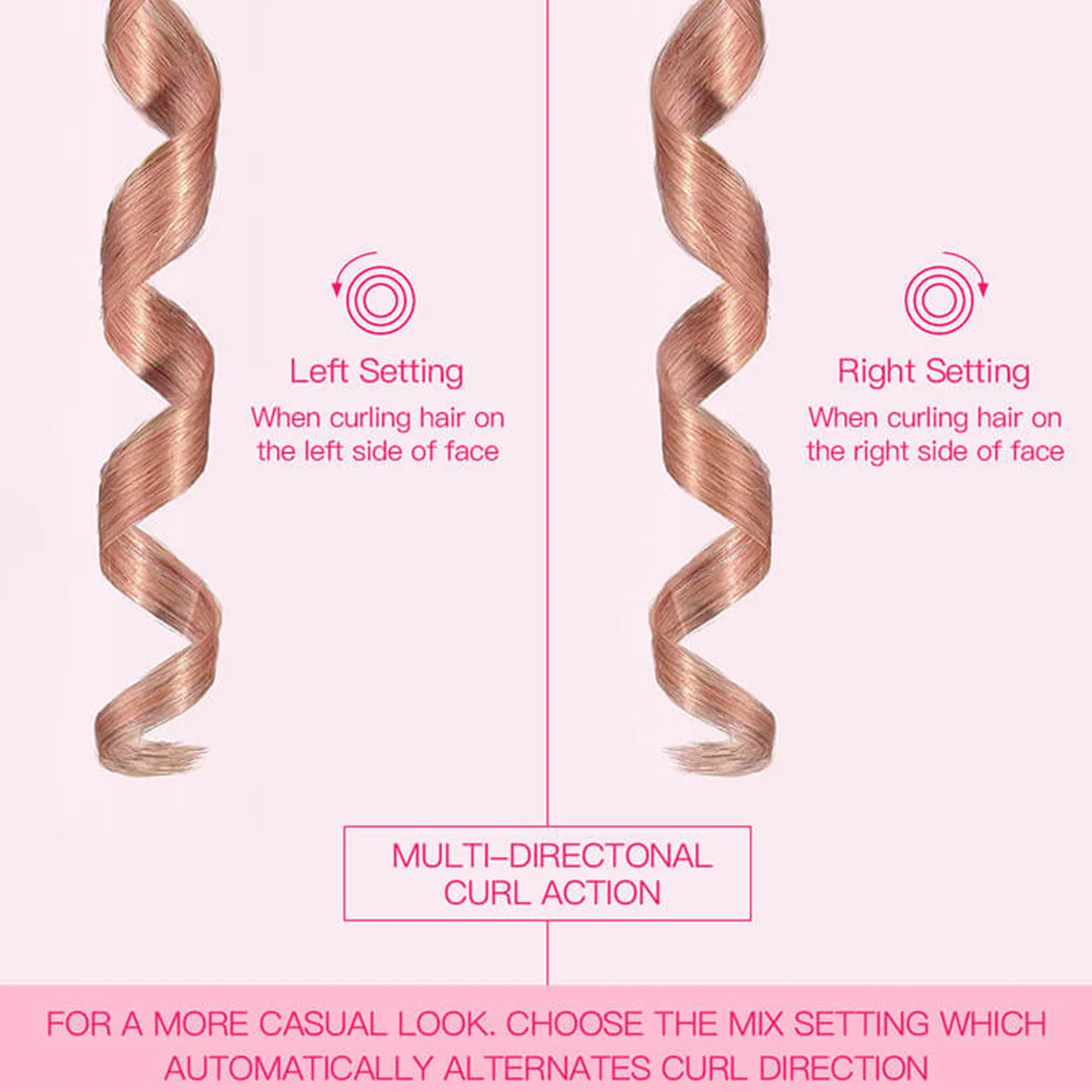 

Intelligent Automatic Curling Iron LCD Portable Wireless 6 Temperature-Time Setting Adjustable Rotating Curls Style Woman