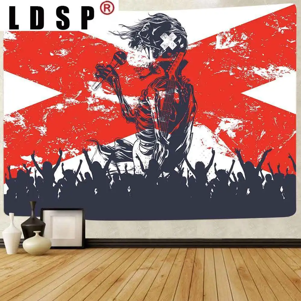 

LDSP Soul Singer Summer Fiesta Theme Mexico Tapestry Skull Flower Art Wall Hanging Tapestries for Living Room Home Dorm Decor