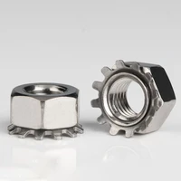 10pcs m3 m4 m5 m6 m8 k type k lock nut keps nuts toothed hex nut 304 stainless steel