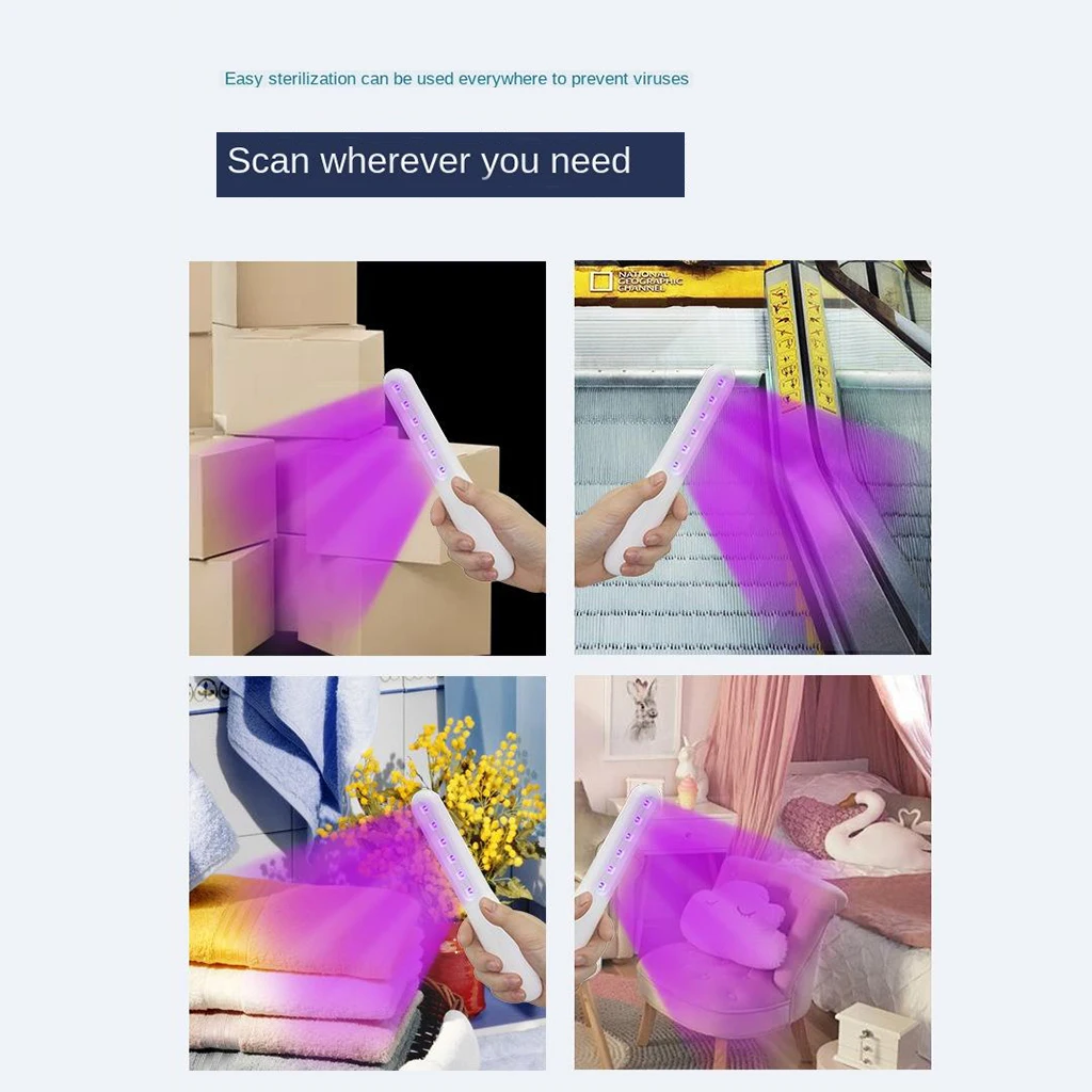 Ручной портативный светодиодный УФ лампа для дезинфекции бактерицидный