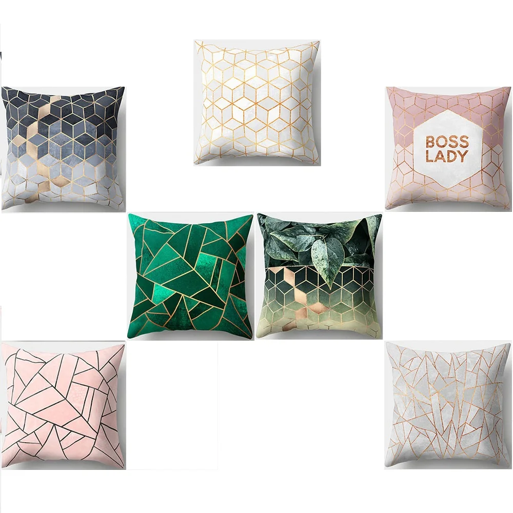 

Geometry Pillows Square Throw Pillow Case Sofa Cushion Cover Living Room Casual Waist Pillow Cover Bedroom Decor Cushion Case