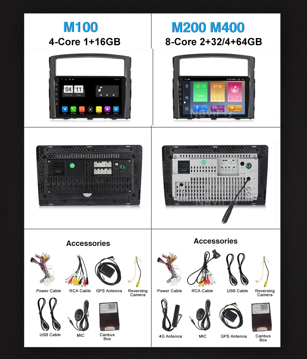 4G LTE Android 10 + 64G Автомобильный Радио Аудио плеер для Mitsubishi Pajero 4 V80 V90 2006 - 2014 dvd GPS