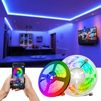 wifi led strip light rgb 2835 5050 5m 10m 15m rgb color changeable flexible led light tape with 12v power adapter