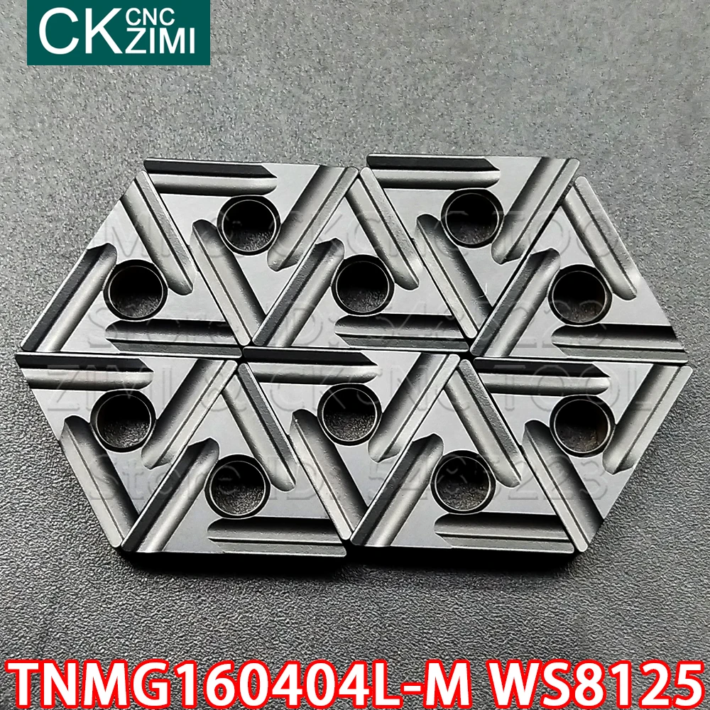 10 шт. TNMG160404L-M WS8125 HS8125 Высокое качество твердосплавные вставки токарный