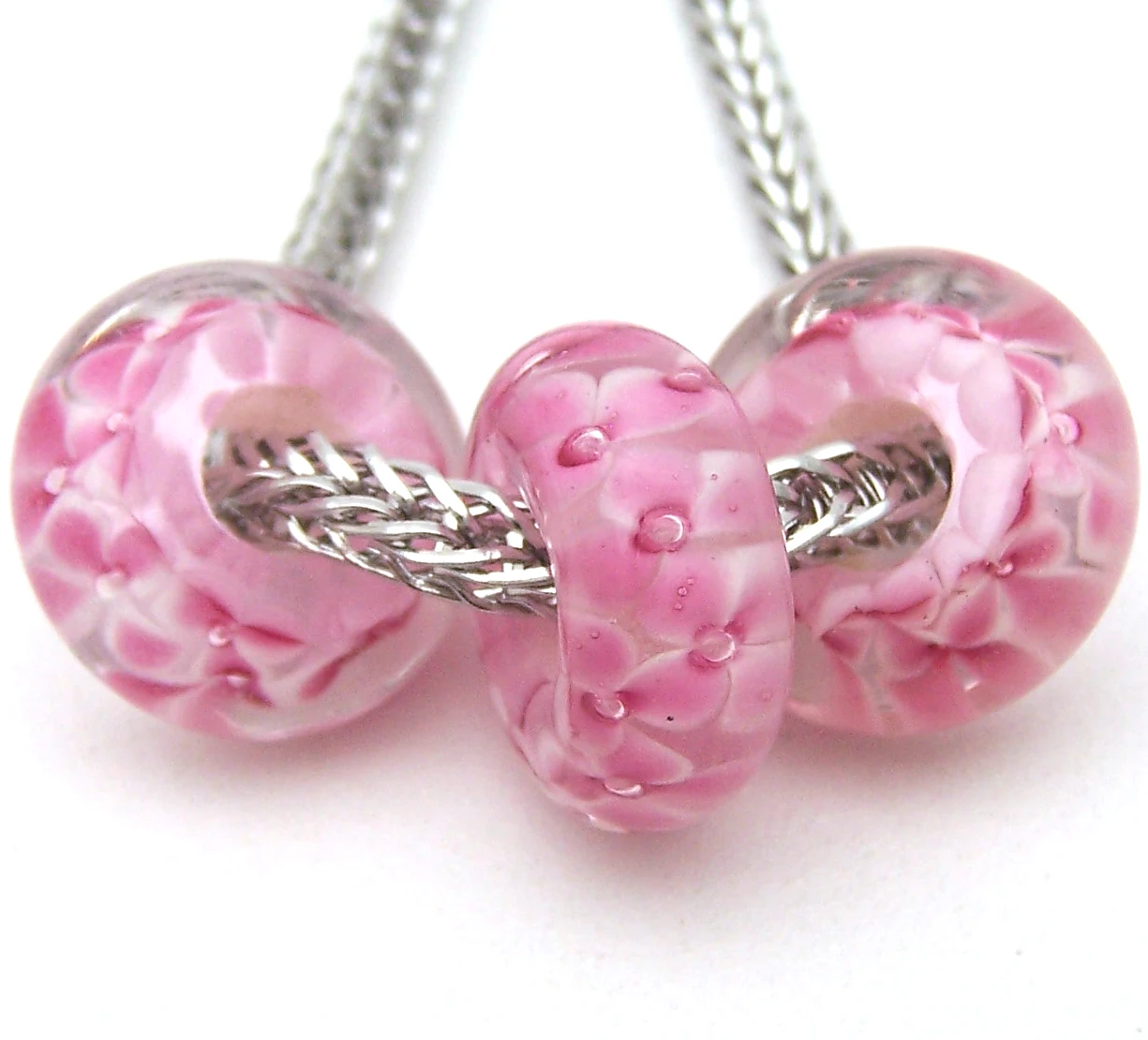 

JGLZ2376 3X 5MM Hole DIY GlassBead Murano Glass beads Fit European Charms Bracelet diy jewelry Lampwork