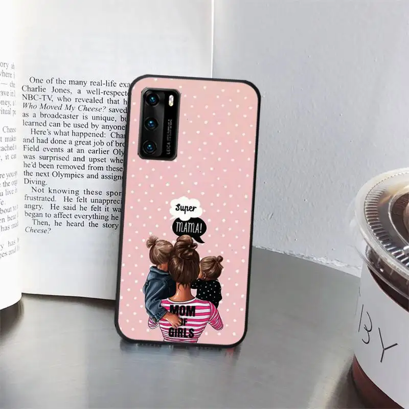 

Fashion baby mom dad son daughter Phone Case for huawei P40 pro lite P8 P9 P10 P20 P30 psmart 2019 2017 2018
