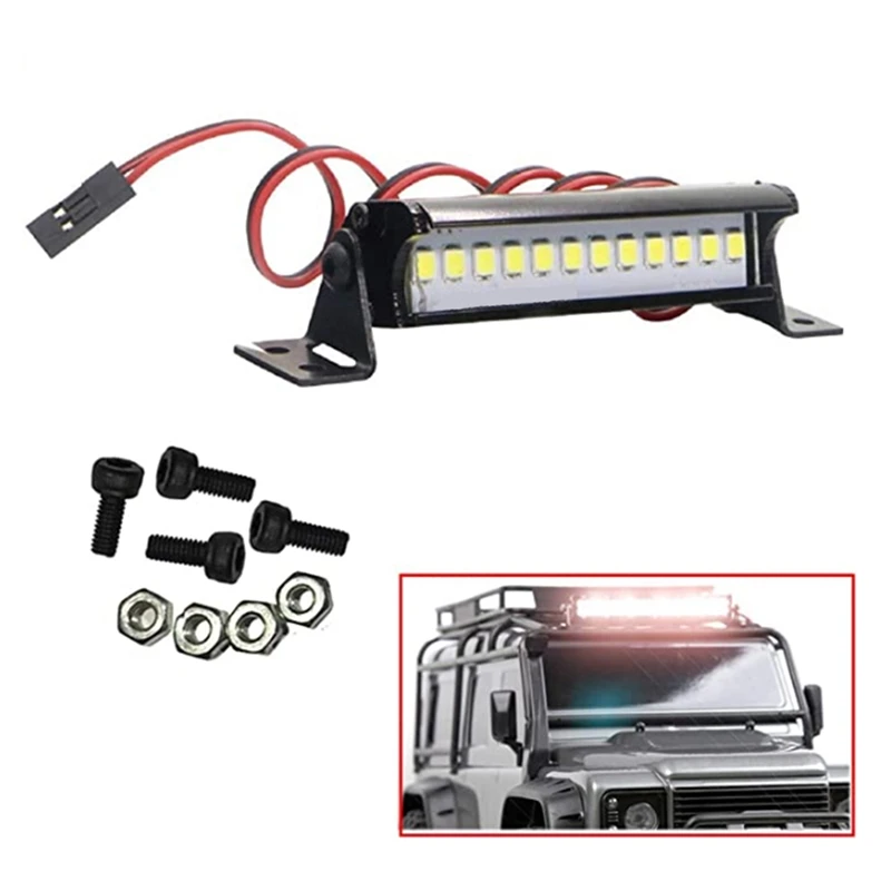 

RC 12 LED Light Bar Roof Lamp for Traxxas TRX-4 SCX10 KM2 CC01 RC4WD D90 90046 90047 RC Crawlers