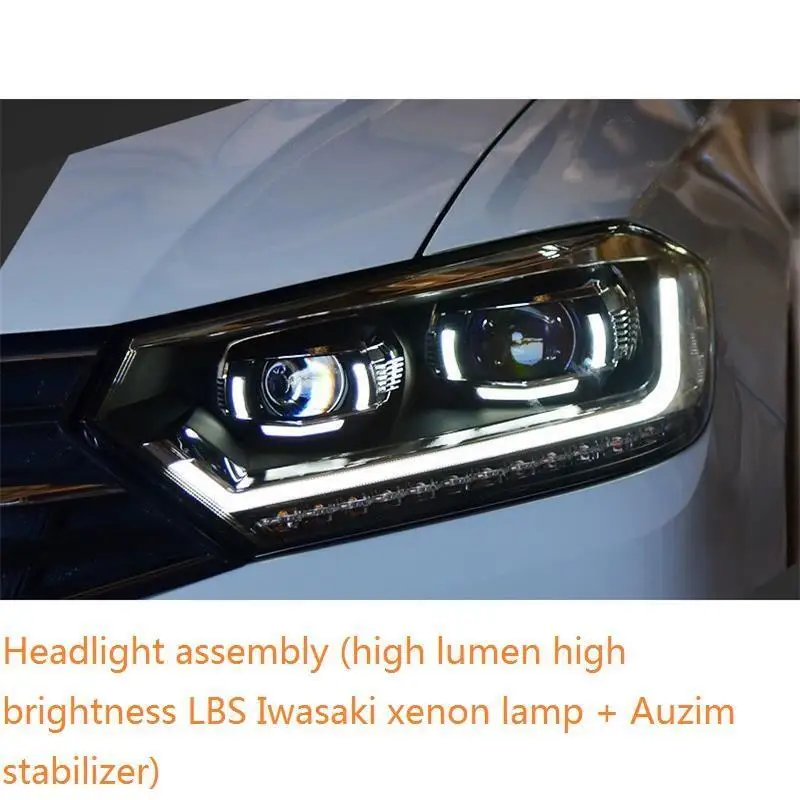 Neblineros Running Exterior Luces Led Para Авто Cob фары передние противотуманные задние Автомобильные фары в сборе 16 17 для Volkswagen Bora - Цвет: MODEL E
