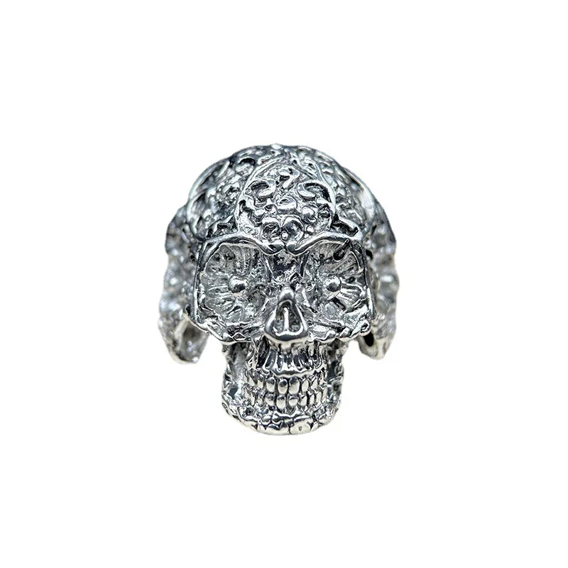 

Alloy ring European and American men's retro punk jewelry ring personality carved skull ring