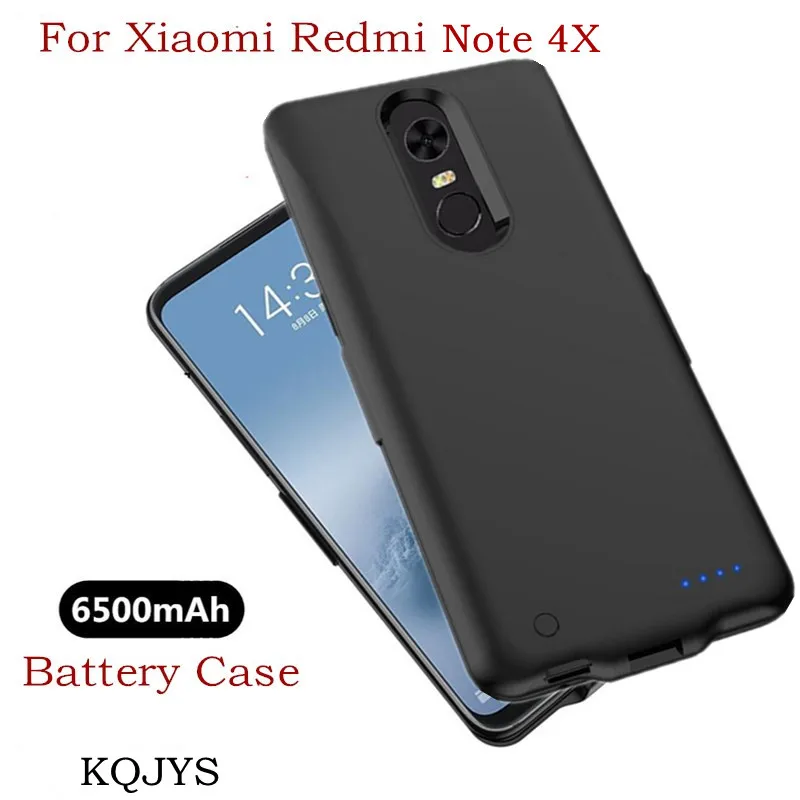 Портативное зарядное устройство KQJYS 6500 мАч для Xiaomi Redmi Note 4X чехол аккумулятора
