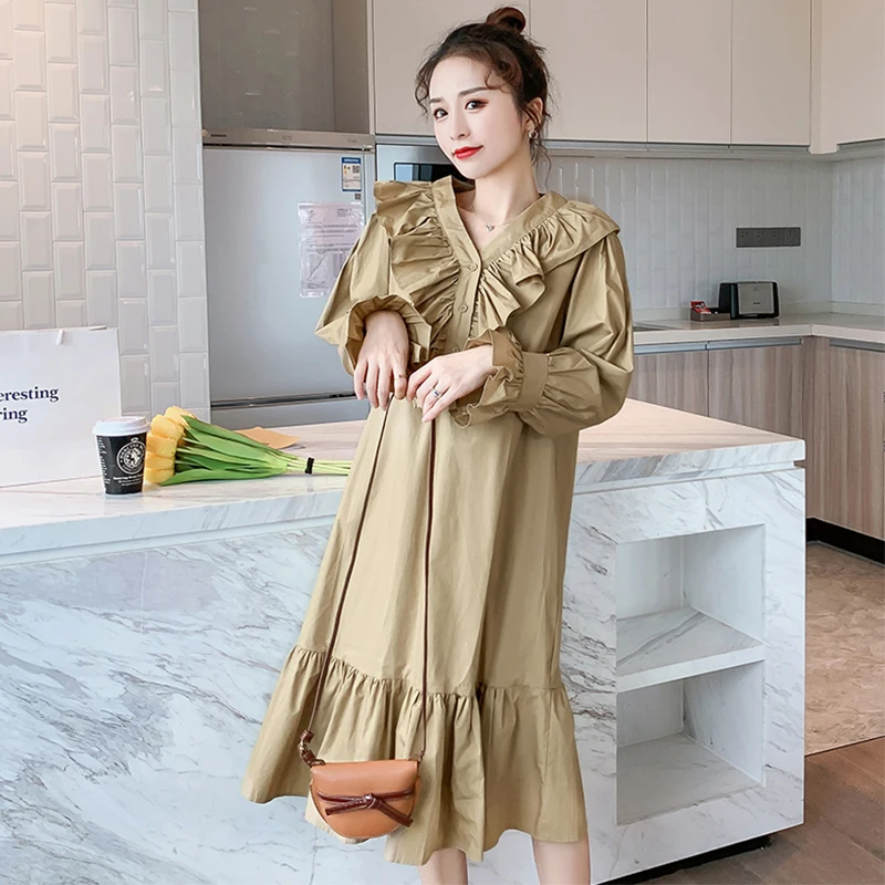 Платье женское ТРАПЕЦИЕВИДНОЕ свободного покроя длинное приталенное платье