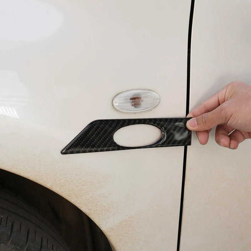 Углеродное волокно ABS лицевая сторона светильник сигнала поворота накладка