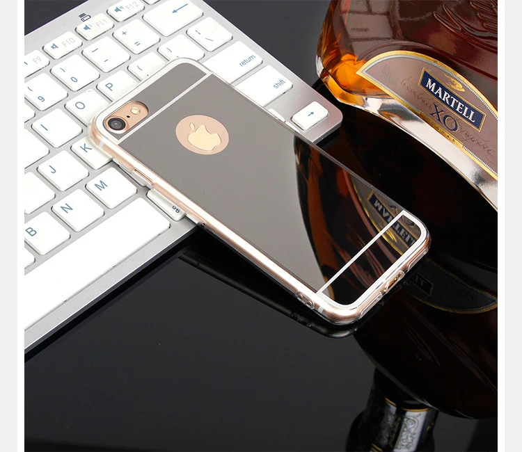 Black Чехол s роскошное зеркало ТПУ Мягкий силиконовый чехол для iPhone 11 Pro Max 5 5S SE 6 6s 7 8 Plus X XS MAX XR Новинка 11PRO чехол - Цвет: Black