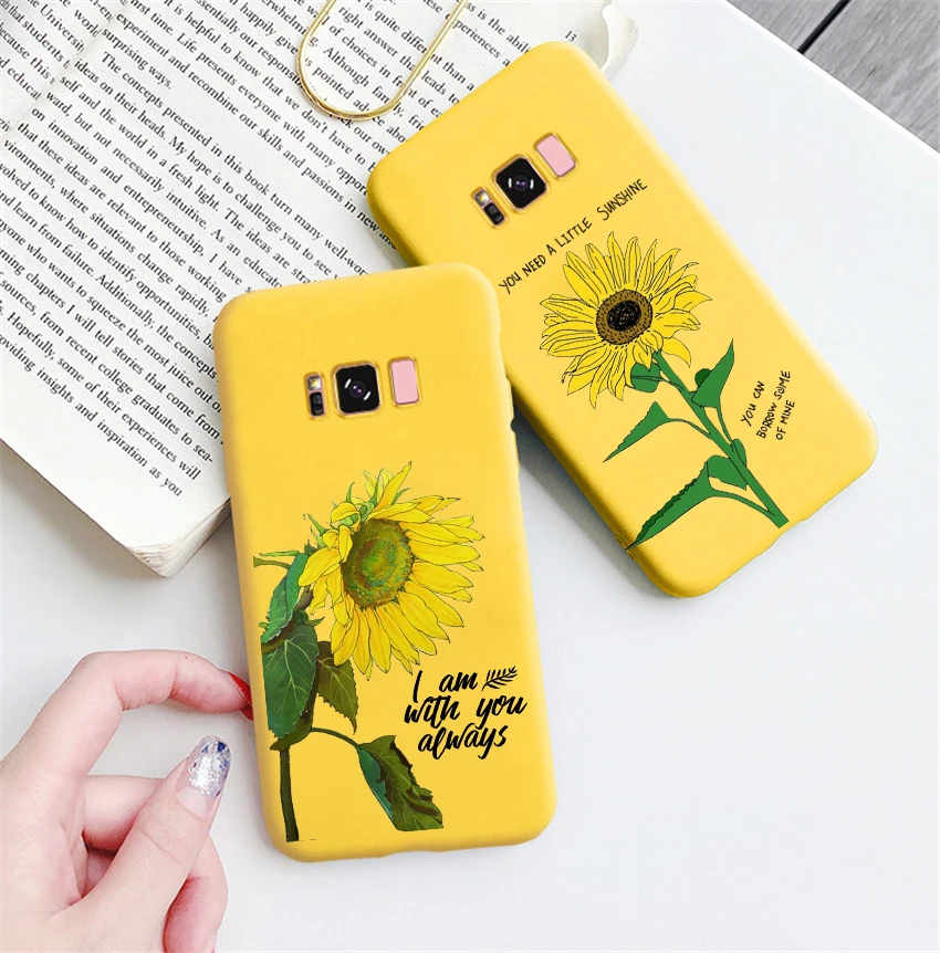 Милый Летний мягкий желтый чехол для телефона с маргариткой подсолнухом цветком