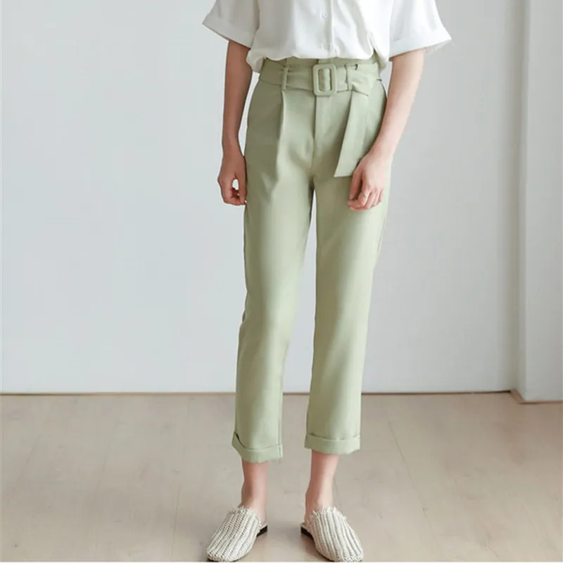 

Alien Kitty 2021 Summer Female Penci Pants Harem Trousers For Women Casual Business High Waist Elegance Straight Office Lady