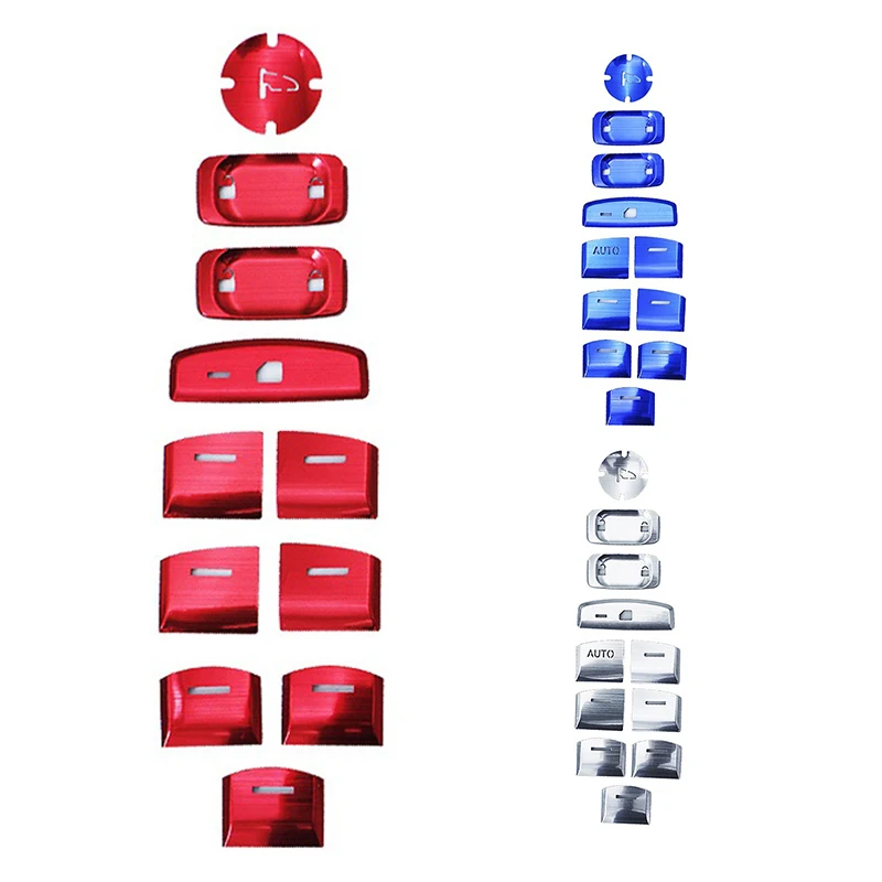 

11PCS for Honda CRV CR-V 2017-2021 Car Aluminum Window Button Stickers Lift Switch Cover Trim Decor Accessories