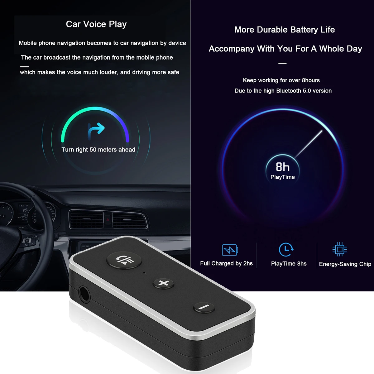Поддержка громкой связи мини беспроводной Bluetooth 3 5 мм AUX автомобильный аудио