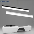 Omicron современный Led белый подвесной светильник черный металлический корпус минимализм длинная полоса лампа украшение подвесные светильники для Кабинета