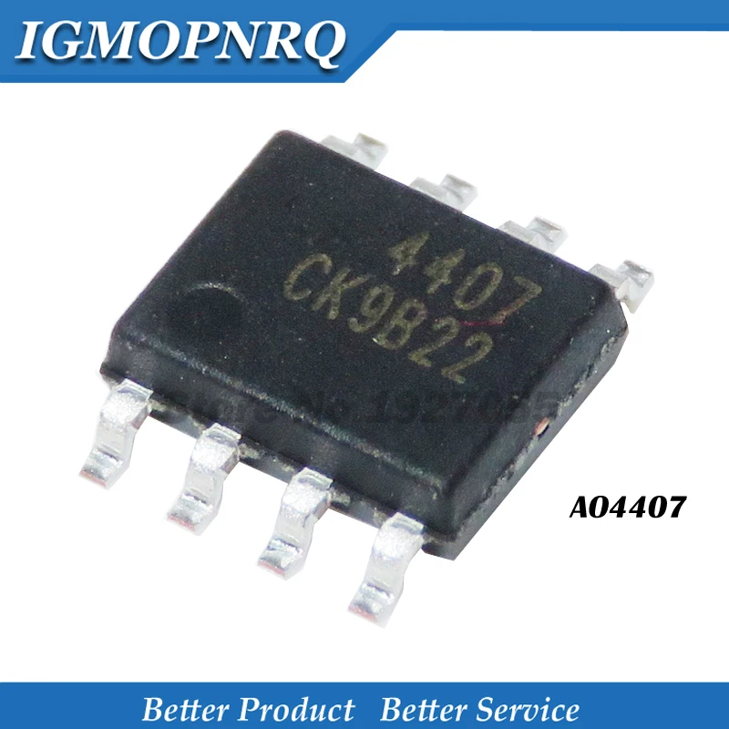 10 шт. AO4407A SOP8 AO4407 SOP 4407 30 в п-канал MOSFET бесплатная доставка IC | Электронные