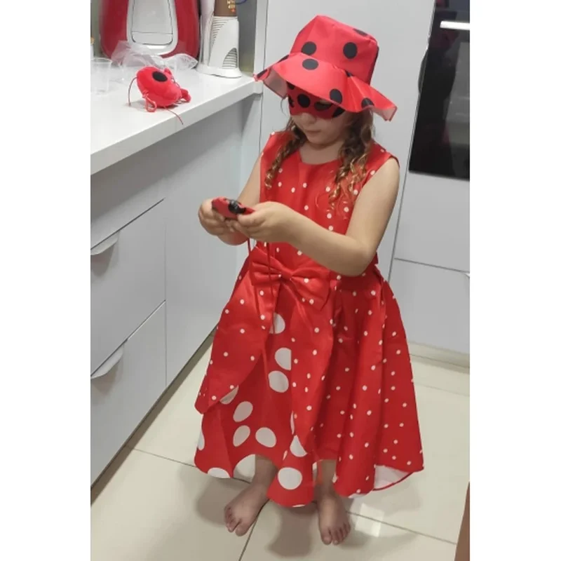 Платье для косплея девочки RedBug из маринетта Пурим детское платье на день