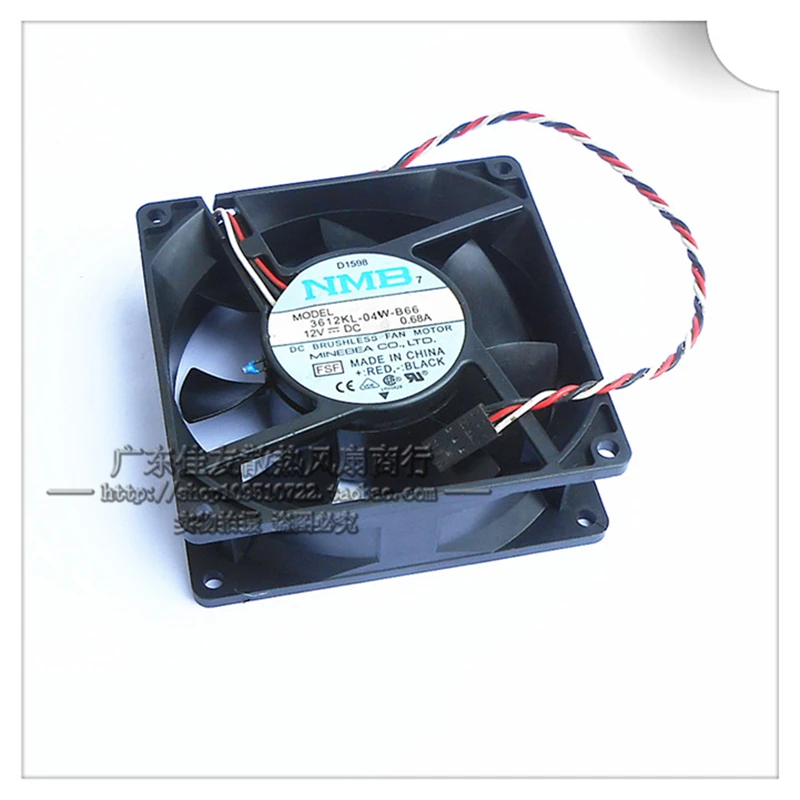 Новые оригинальные НМБ 3612KL-04W-B66 12V 0.68A 9 см 9032 высокий объем воздуха серверного шасси с термистор Вентилятор охлаждения