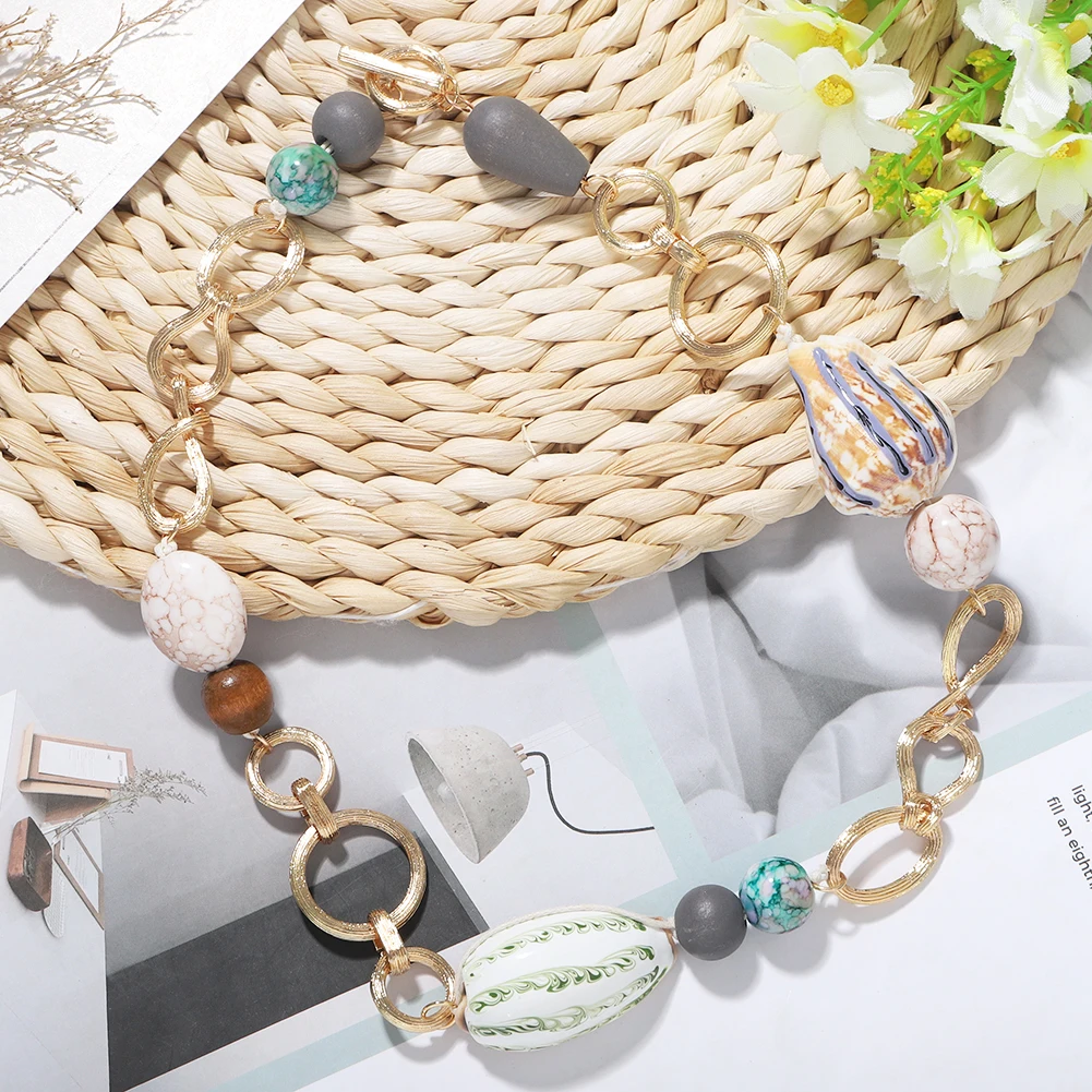 Новинка 2020 Модный женский летний богемный шейный платок украшенный бусинами