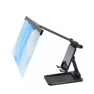 12 inch 3d mobile phone screen magnifier hd video amplifier folding mobile cell stand bracket with movie game magnifying for car free global shipping