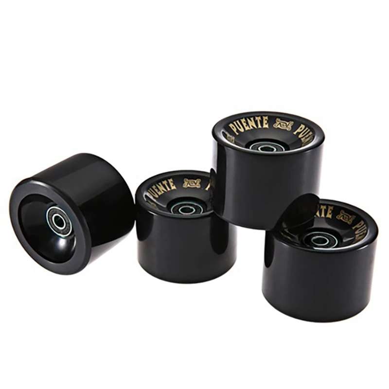 

PUENTE 4Pcs Skateboard Wheels PU Wheels Long Board Cruiser Wheel with ABEC-9 Bearings Skateboard Accessories