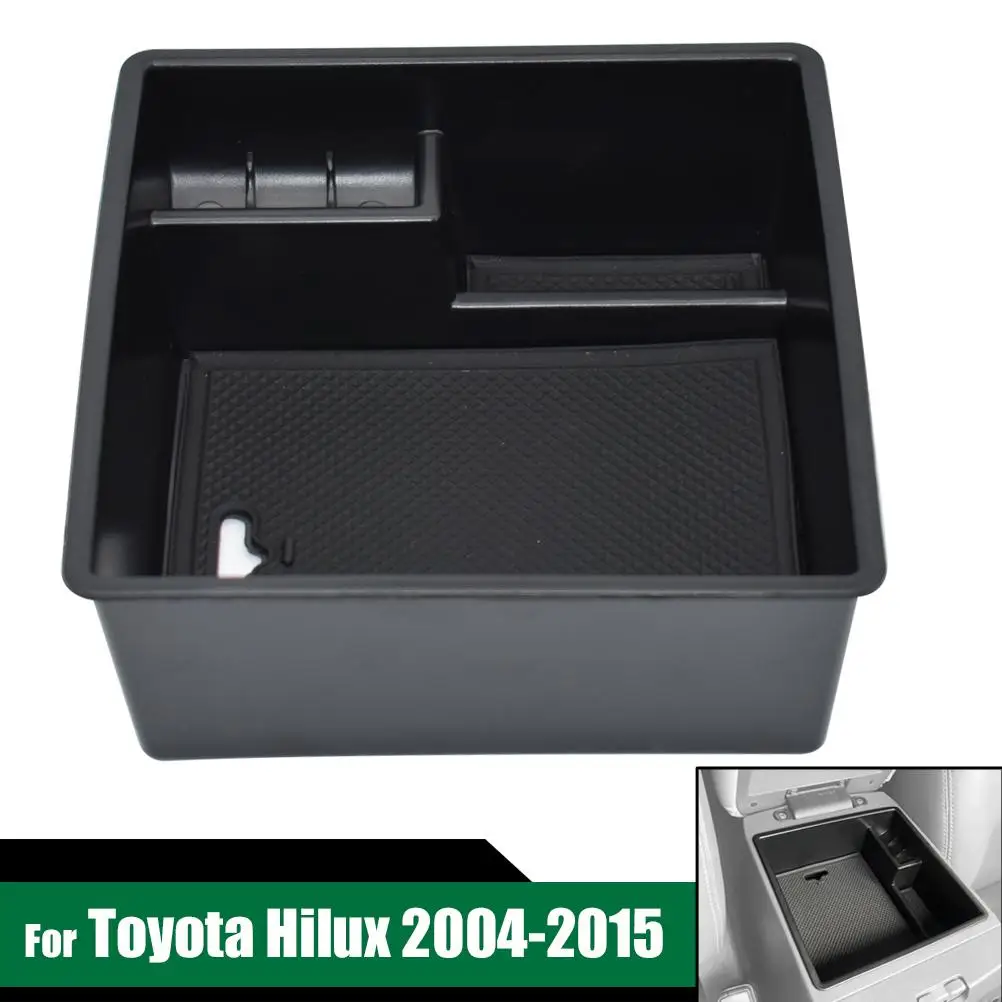 

Central Armrest Storage Box For Toyota Hilux 2004-2012 2013 2014 Center Console Bin Glove Tray Holder Case Car Stowing Tidying