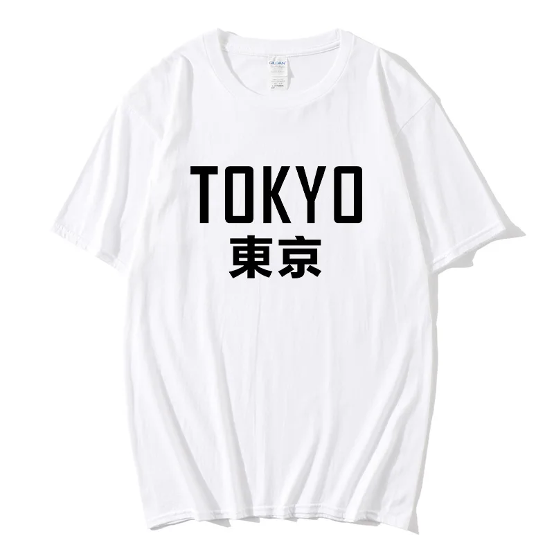 Летняя футболка в японском стиле TOKYO Harajuku женская и мужская с коротким рукавом