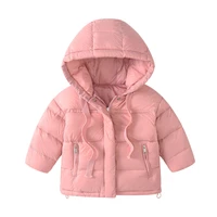 new childrens down jacket autumn and winter kids hooded down jacket short top coat for girls and boys 6 solid colors