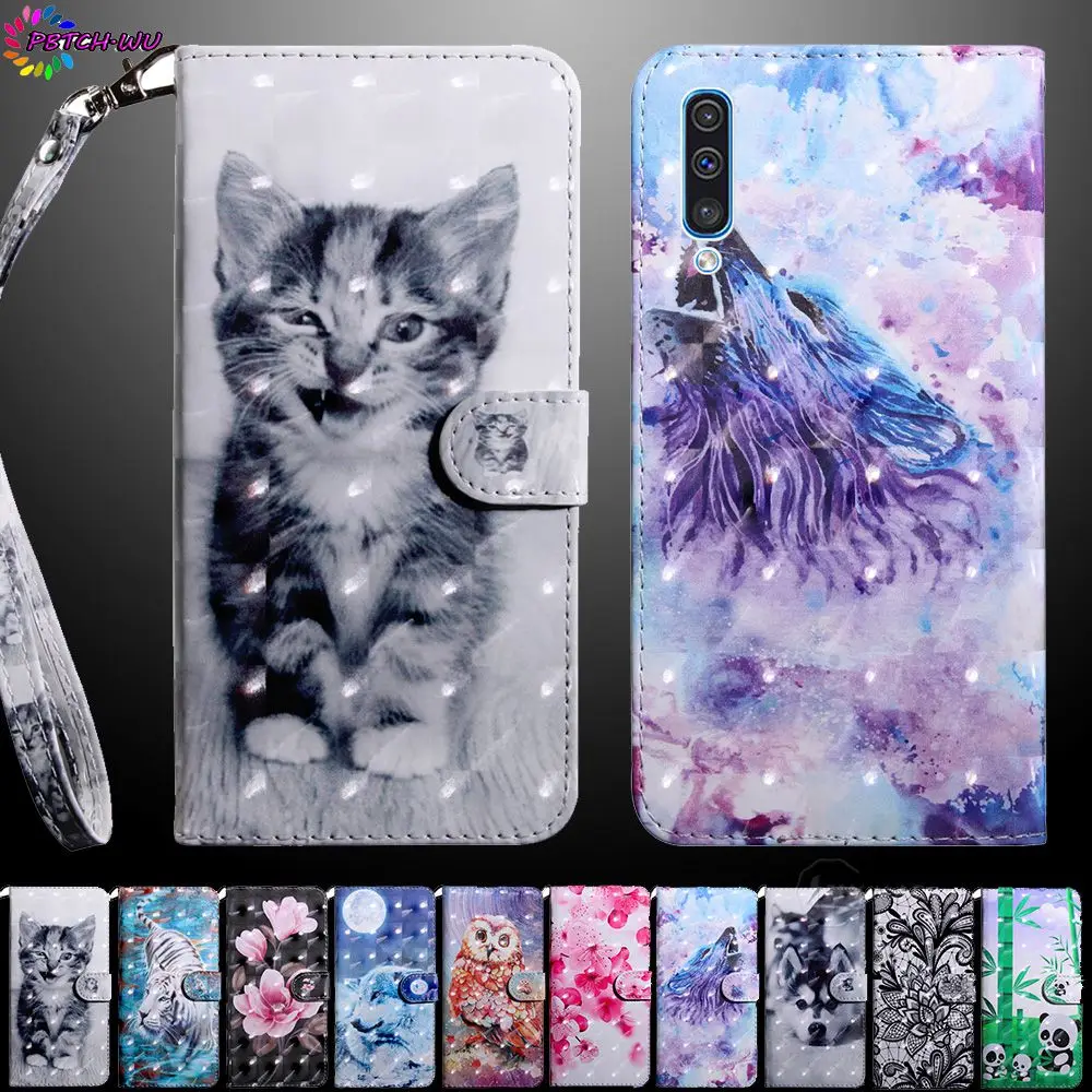 3D флип чехол для Samsung Galaxy A30s 30S A307 A307F/DS мобильного телефона кожаный SM A307FN/DS мягкий