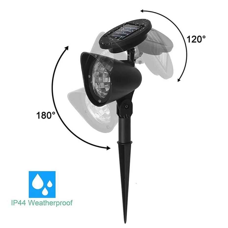 Уличный фонарь на солнечной батарее 4 светодиода для газона сада земли |