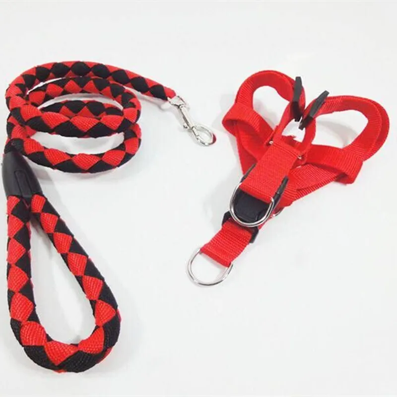 Шлейка жилетка для собак и кошек нейлоновый поводок прогулок с щенками больших